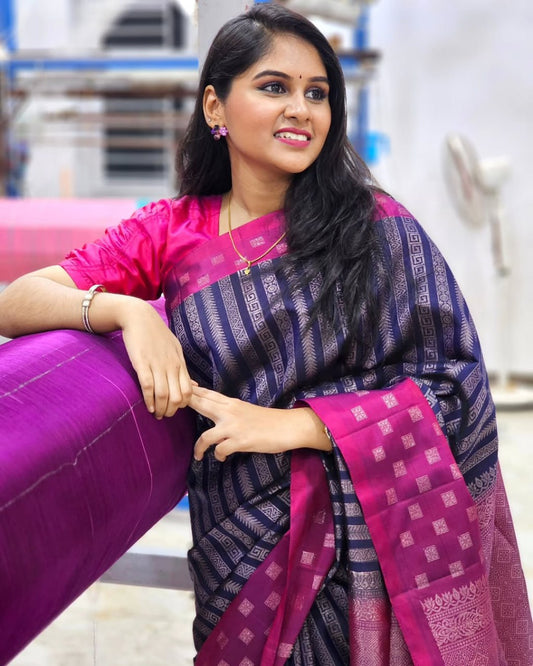 Comal Banarasi Soft Silk Saree