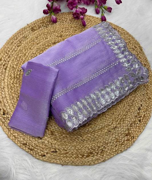 Belcon Lite Purple Pure soft zimmy choo silk sarees with amazing