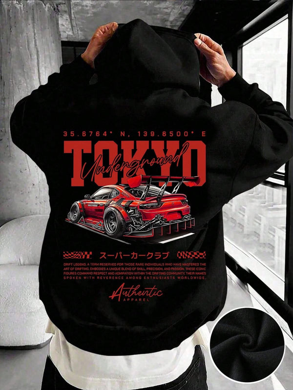 Chic Brown Sun Men's Regular Fit Hoodie