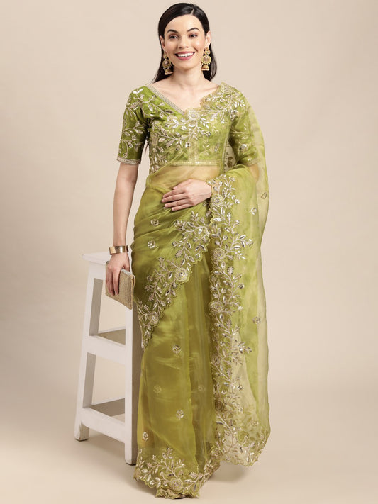 Divyanshi Sarees Party Wear Soft Organza Saree