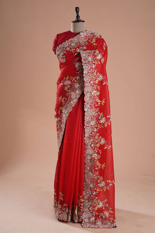 Red Soft Rangoli Silk Saree