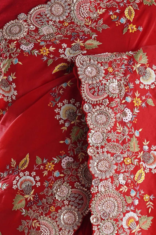Red Soft Rangoli Silk Saree