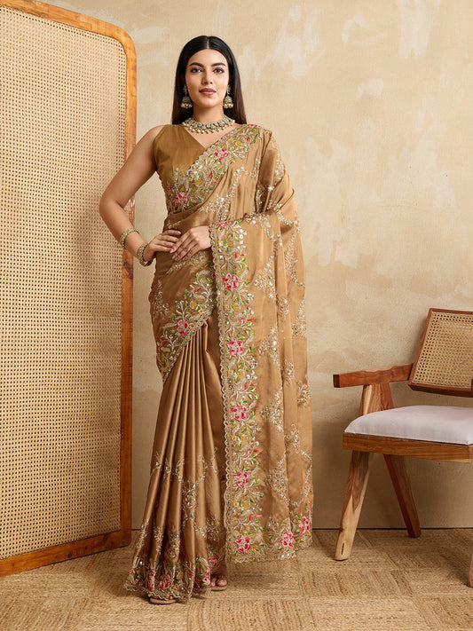 Sangeeni Embroidery Party Saree