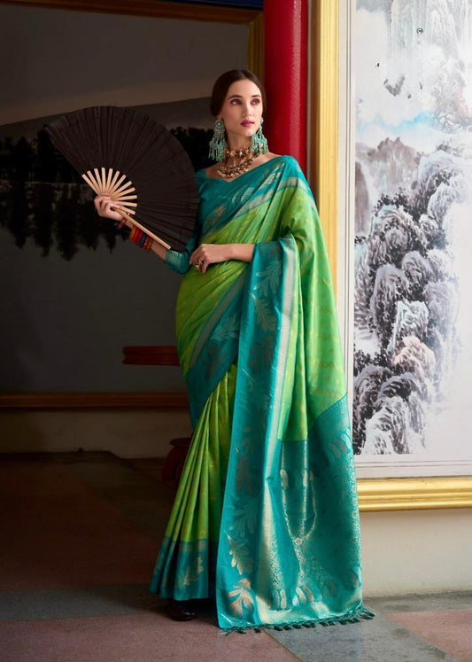 Banarasi Silk Saree In Zari Woven Work