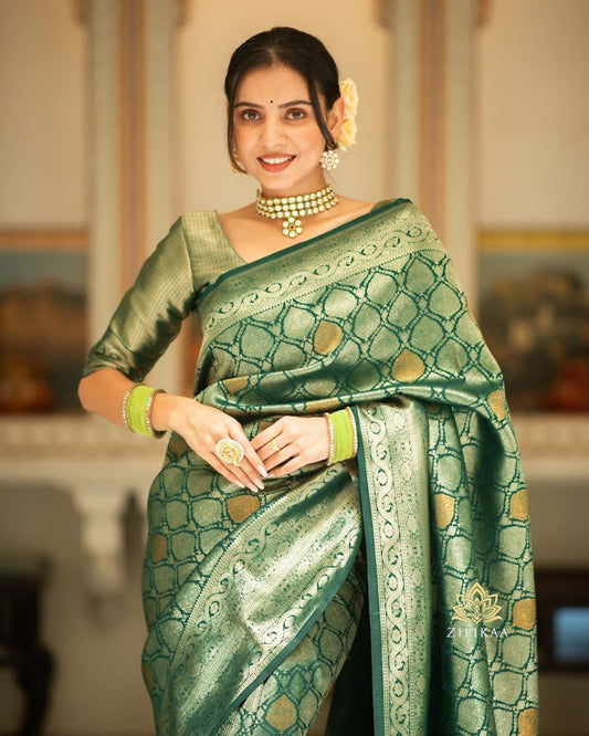Kajal Banarasi Soft Silk Saree